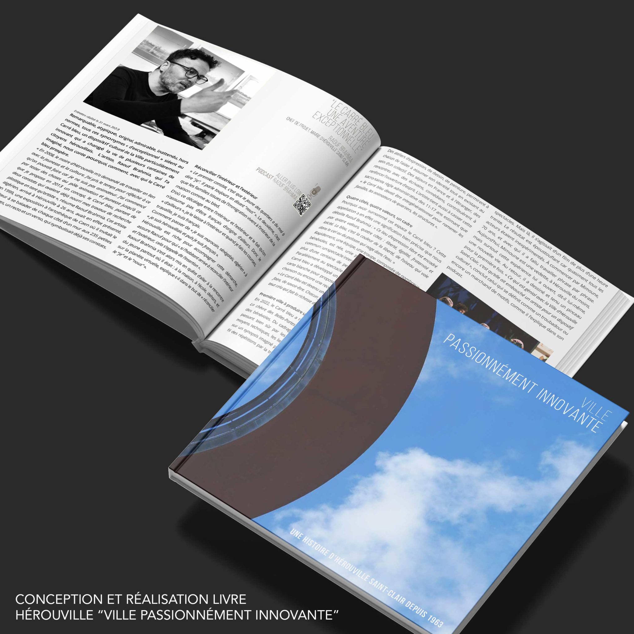 LIVRE HÉROUVILLE SAINT-CLAIR  - conception graphique & réalisation podcasts